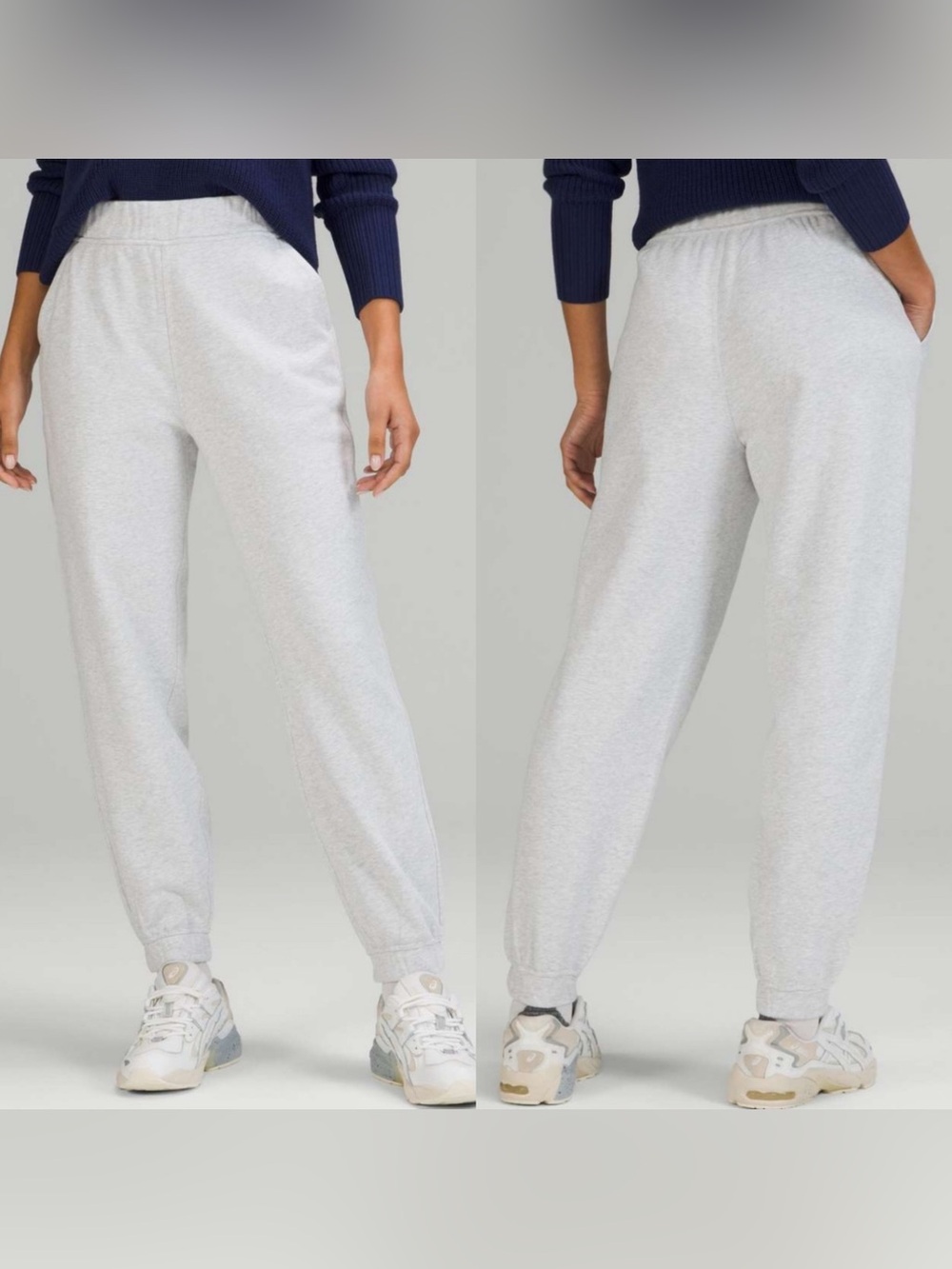 Lululemon Relaxed High-Rise Jogger Pants Women’s Heathered Light Grey- Size 6